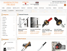 Tablet Screenshot of barringtons-swords.com
